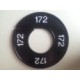 Maatring 9 cm zw/wit 172 